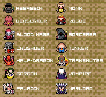 Class sprites