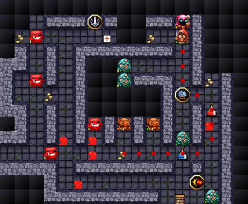 The beautiful pixel-art does a good job of depicting the dungeons dangerous enemies