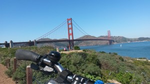 This is a famous bridge. I rode over it on a bike.